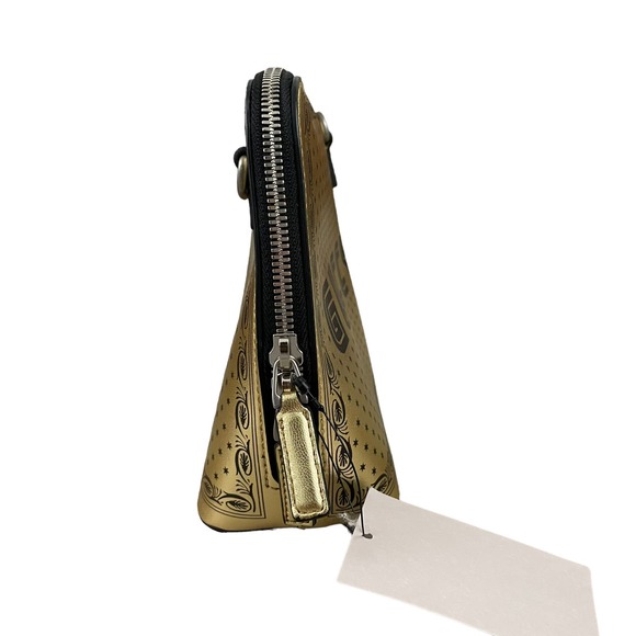 NEW Gucci Gold Guccy Sega Script Dome Mini Crossbody Bag 511189 - Picture 6 of 10